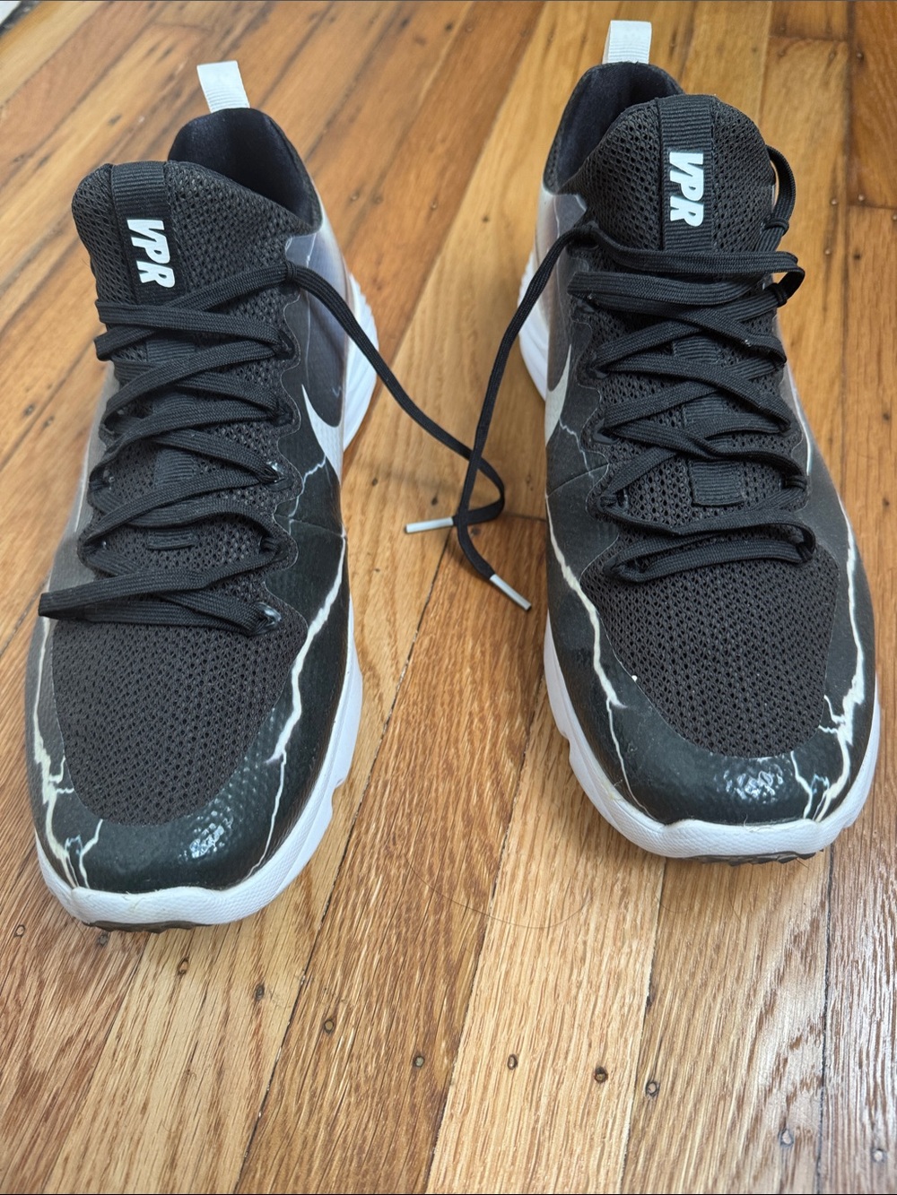 Nike- VPR Black Athletic Sneakers with White Sole